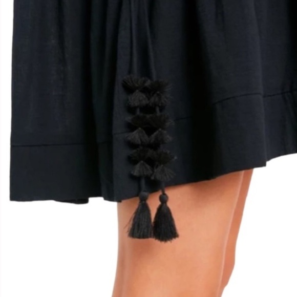 Tuckernuck black Pomander Place Ophelia dress beaded tassel boho fall casual - Picture 4 of 10